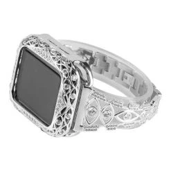 Elegancensplendour Fashion Jewelry Zircon Rhinestone Apple Watch Strap + Case