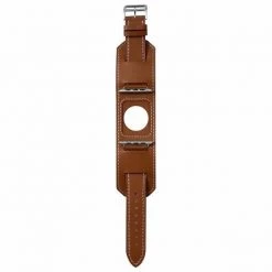 Elegancensplendour Quadra Leather Loop Link Apple Watch Band Strap Fashion Jewelry