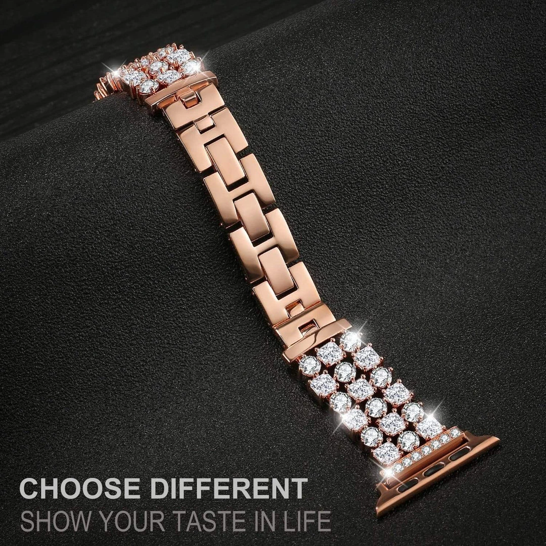 Elegancensplendour Fashion Jewelry Handmade Luxury Rhinestone Apple Watch Band 11 Elegancensplendour Fashion Jewelry Handmade Luxury Rhinestone Apple Watch Band