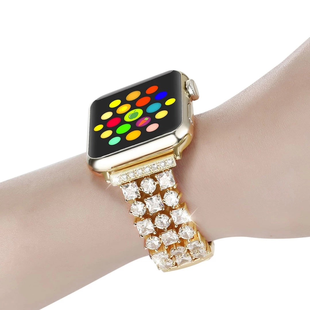 Elegancensplendour Fashion Jewelry Handmade Luxury Rhinestone Apple Watch Band 5 Elegancensplendour Fashion Jewelry Handmade Luxury Rhinestone Apple Watch Band