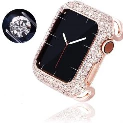 Elegancensplendour Luxury Bling Diamond Apple Watch Bumper Protective Case Fashion Jewelry