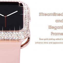 Elegancensplendour Luxury Bling Diamond Apple Watch Bumper Protective Case Fashion Jewelry