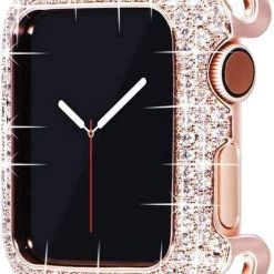 Elegancensplendour Luxury Bling Diamond Apple Watch Bumper Protective Case Fashion Jewelry
