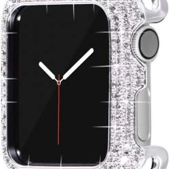 Elegancensplendour Luxury Bling Diamond Apple Watch Bumper Protective Case Fashion Jewelry