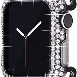 Elegancensplendour Luxury Bling Diamond Apple Watch Bumper Protective Case Fashion Jewelry