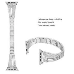 Elegancensplendour Raven-An Rhinestone Apple Watch Strap Band