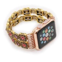 Elegancensplendour Handmade Coloured Crystal Stones Apple Watch Strap Band 28 Elegancensplendour Handmade Coloured Crystal Stones Apple Watch Strap Band