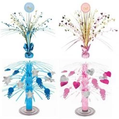 Balloon Agencies Party Supplies Baby Shower Its A Boy Or Girl Spray Centrepiece Cascade Baby Rattles Party Decor