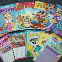 Aussie Toys 12 X Kids Activity Books Colouring In Puzzles Games Crayons Learning Tasks