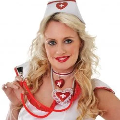 Ebay Sexy Red Hospital Honey Stethoscope Thigh High Hat Nurse Costume Kit