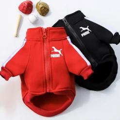 Crazy Costume Deals Puma Sports Hoodie Warm Winter Jumper Pet Dog Clothing Small To Huge Dogs Costumes