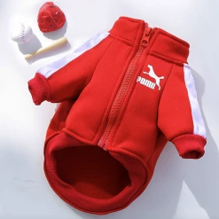 Crazy Costume Deals Puma Sports Hoodie Warm Winter Jumper Pet Dog Clothing Small To Huge Dogs Costumes