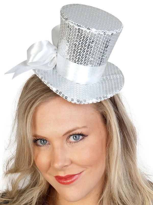 Tomfoolery Sequin Mini Top Hat Ladies Costume Accessory Costume Accessories 2 Tomfoolery Sequin Mini Top Hat Ladies Costume Accessory Costume Accessories