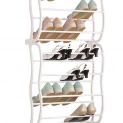 Crazy Crazy & More Crazy Deals Over The Door 36 Pair Shoe Holder Organiser Hanging Shelf Shoe Rack Home & Garden