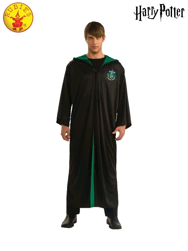 Rubies Deerfield Licensed Harry Potter Slytherin Robe Men Ladies Wizard Cloak Costume 1 Rubies Deerfield Licensed Harry Potter Slytherin Robe Men Ladies Wizard Cloak Costume