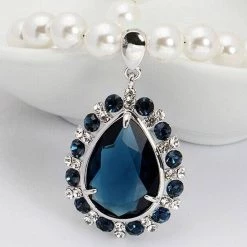 Crazy Crazy & More Crazy Deals Water Drop Blue Sapphire And Rhinestone Pendant Locket On Pearl Necklace Fashion Jewelry 7 Crazy Crazy & More Crazy Deals Water Drop Blue Sapphire And Rhinestone Pendant Locket On Pearl Necklace Fashion Jewelry